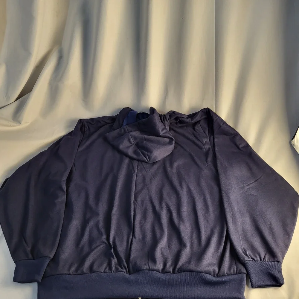 New Vintage Cargill Nutrena Feed Men's XL Navy Hooded Zip Up Sweatshirt